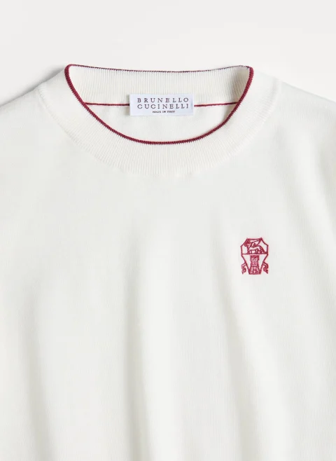 Пуловер с контрастни детайли Brunello Cucinelli Kids 8-10 — снимка 6