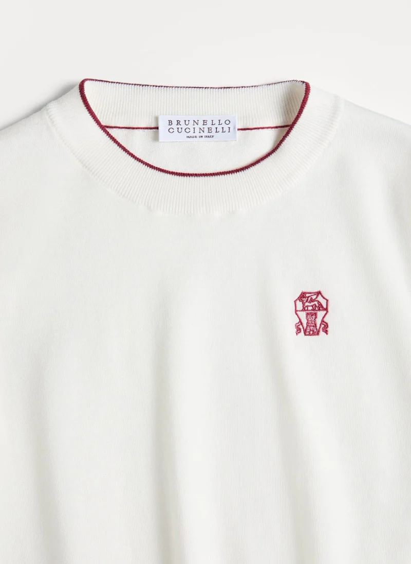 Пуловер с контрастни детайли Brunello Cucinelli Kids 8-10 — снимка 6