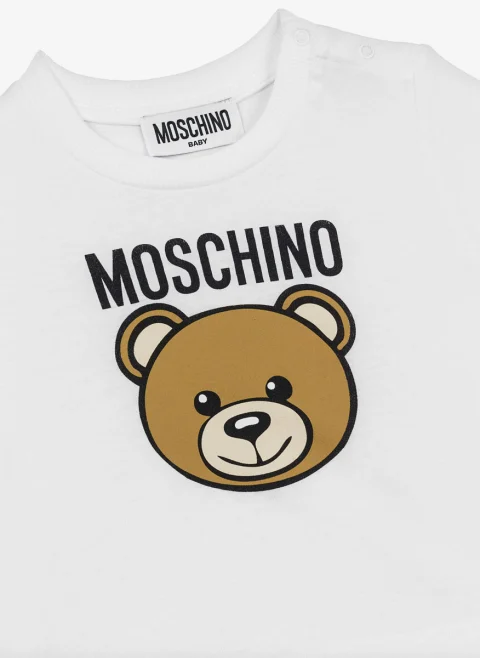 Тишърт с принт Teddy bear Moschino Kids — снимка 3