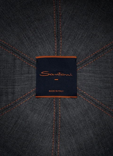 Бейзболна шапка от кашмир Santoni — снимка 5