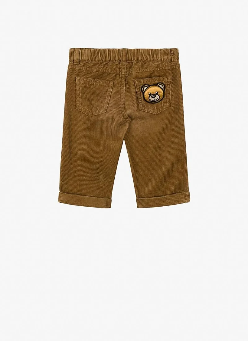 Панталон от рипсено кадифе Moschino Kids — снимка 2