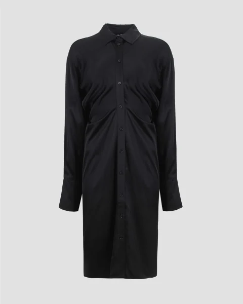 Slouch Shirtdress in Black