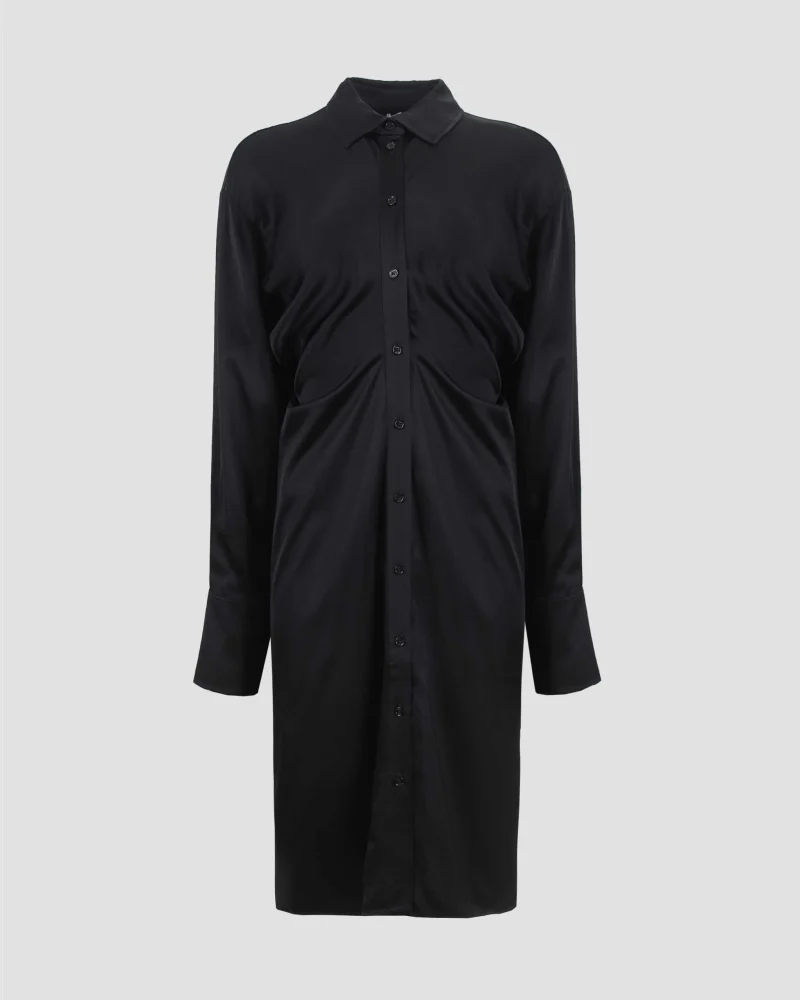 Slouch Shirtdress in Black
