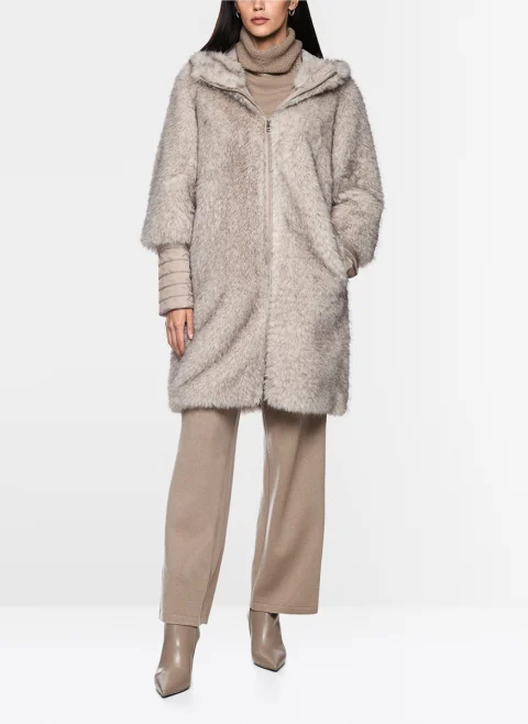 Палто с капитониран мотив 'Faux fur' Marc Cain Additions — снимка 2