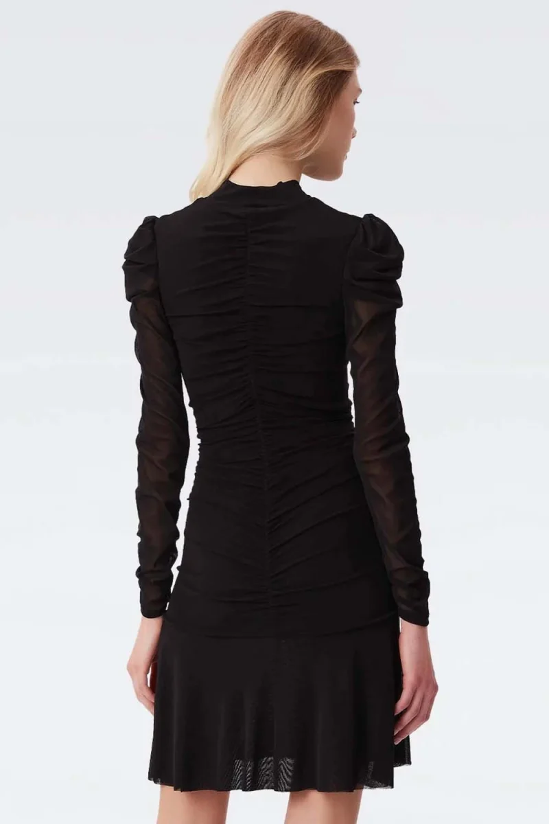 Рокли Dvf Karli Dress DVFDL3Q009BLACK R1400 black — снимка 2