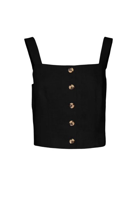 Top Vmryle S/L Top Wvn Lcs 10285023 C-N10 black
