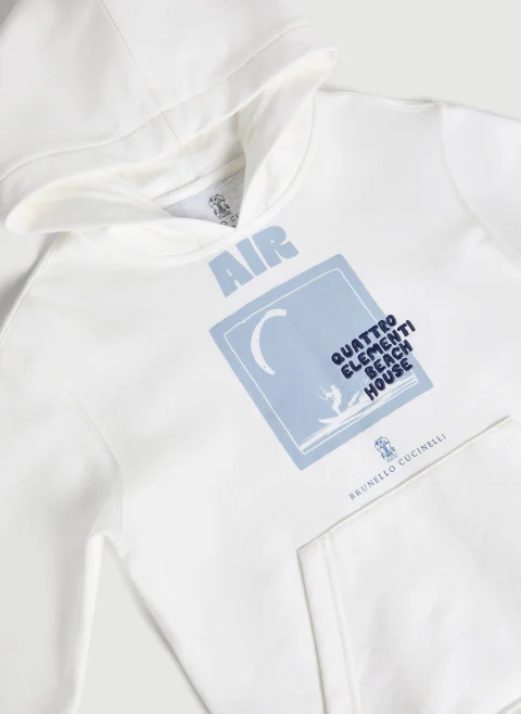 Суитшърт с принт Brunello Cucinelli Kids 4-6 — снимка 3