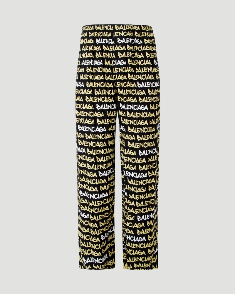 Viscose Pyjama Pants with Logo