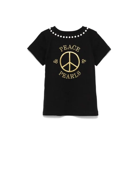 Тишърт с тематична бродерия Moschino Kids — снимка 3