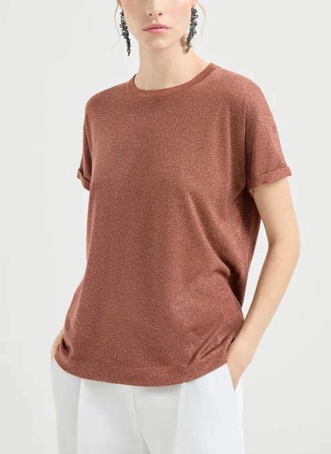 Тишърт с коприна Brunello Cucinelli — снимка 2