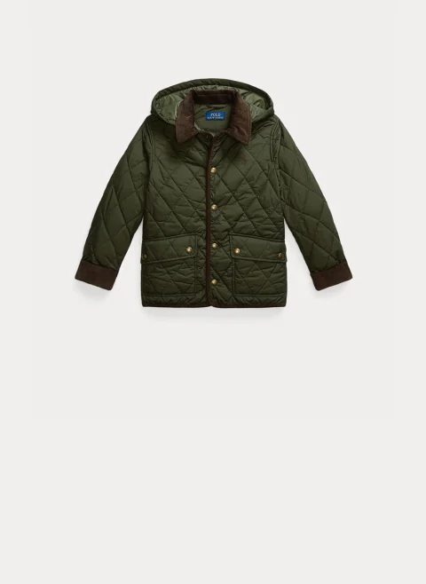 Капитонирано яке с контрастни детайли Ralph Lauren Kids 6-14 — снимка 4