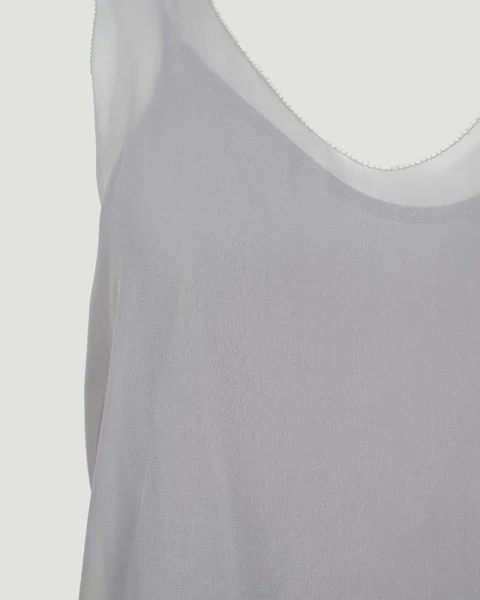 Chiffon Slip Top in Light Grey — снимка 2
