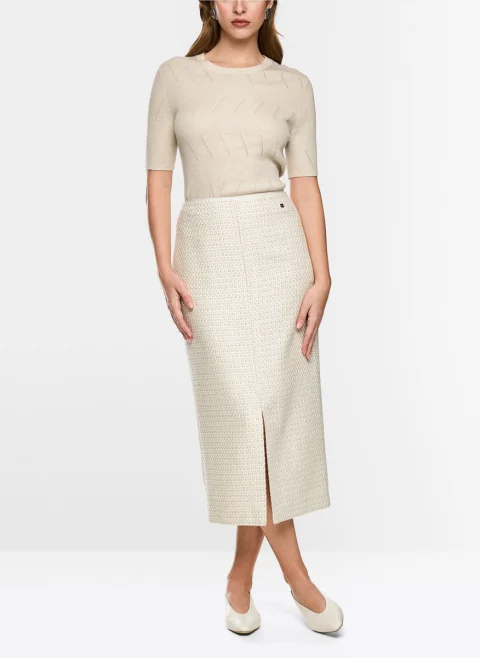 Фин пуловер с геометричен мотив Marc Cain Collections — снимка 2