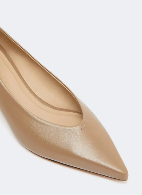 Кожени обувки на ток Max Mara Mxabeati — снимка 4