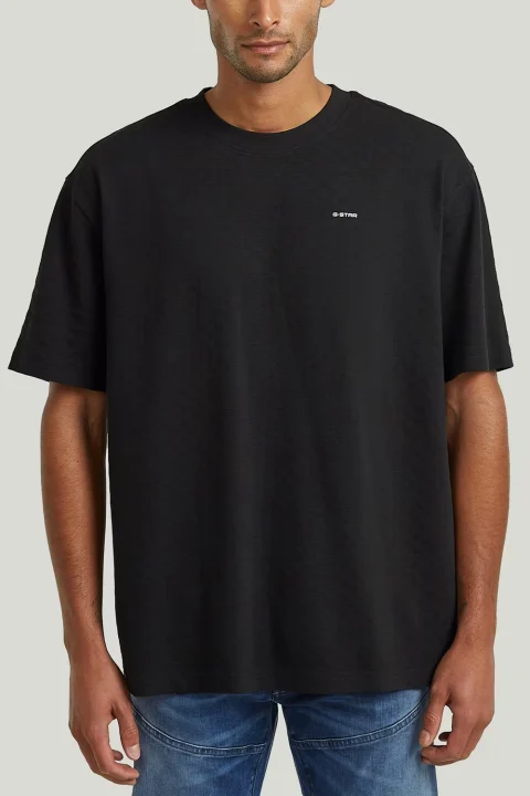 T-Shirt Structured Relaxed Base D28588-D965-6484 dk black — снимка 2