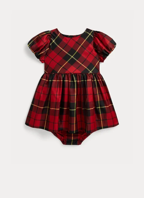 Карирана рокля от тафта Ralph Lauren Kids