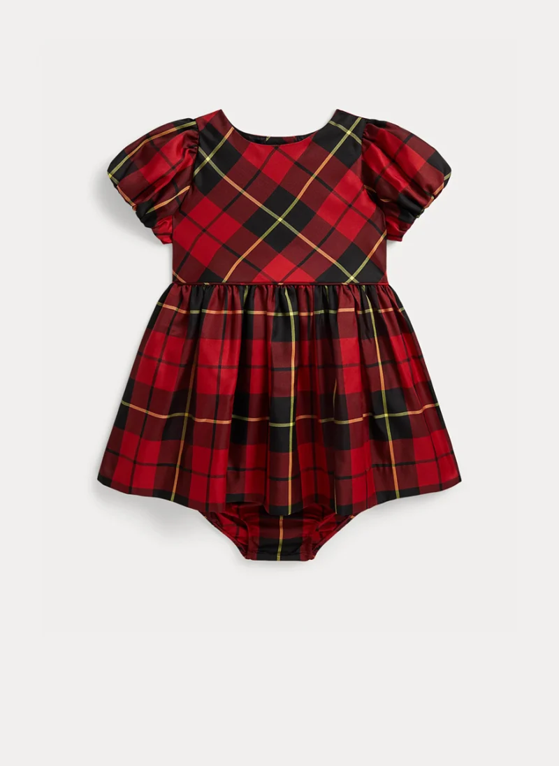 Карирана рокля от тафта Ralph Lauren Kids