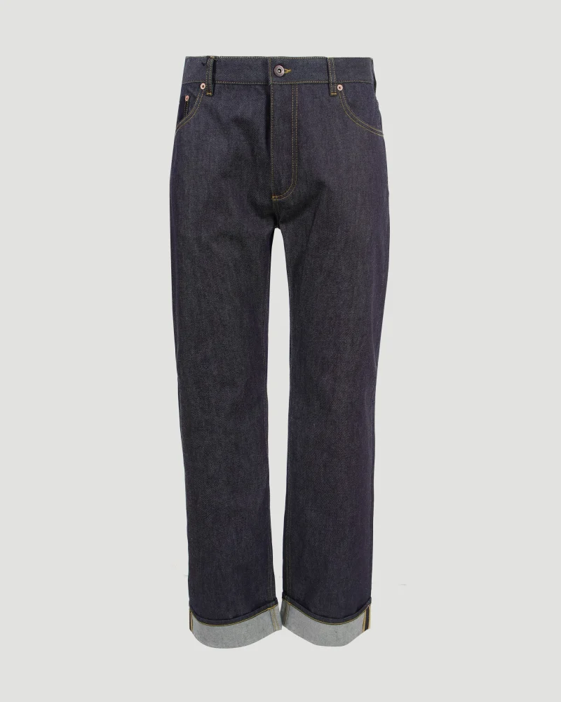 Rinsed Indigo Wide Leg Jeans