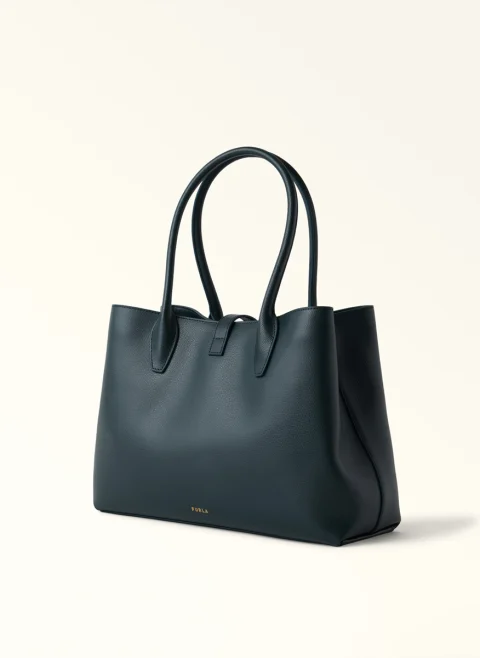 Кожена чанта 'Tote' Furla Goccia Dark Forest — снимка 2