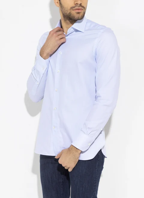 Класическа риза от памук Zegna — снимка 2