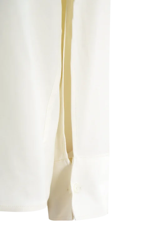 V-Necked Blouse in Ecru — снимка 2