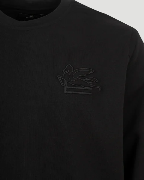 Black Sweatshirt with Logo — снимка 2