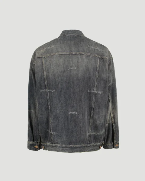Logo Detailed Button-Up Denim Jacket — снимка 2