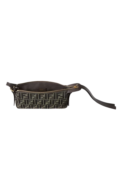 Zip Top Small Bag in FF Zucca Jacquard Fabric — снимка 3