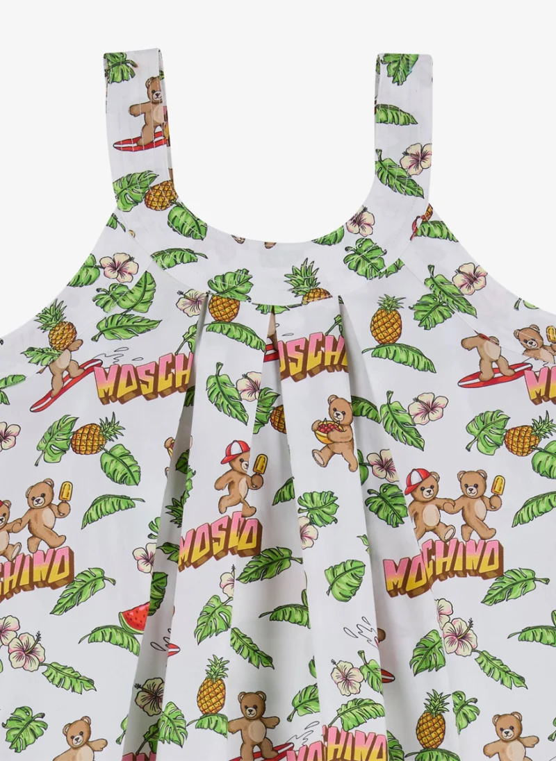 Рокля с цялостен принт Moschino Kids — снимка 3
