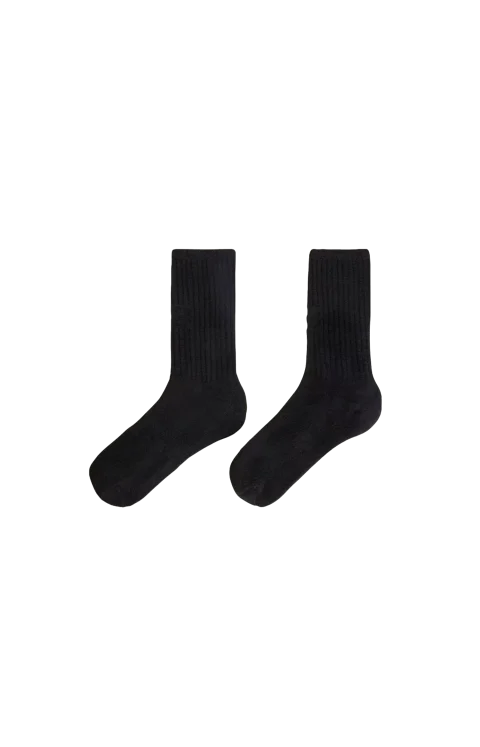 Terry Crew Socks in Black
