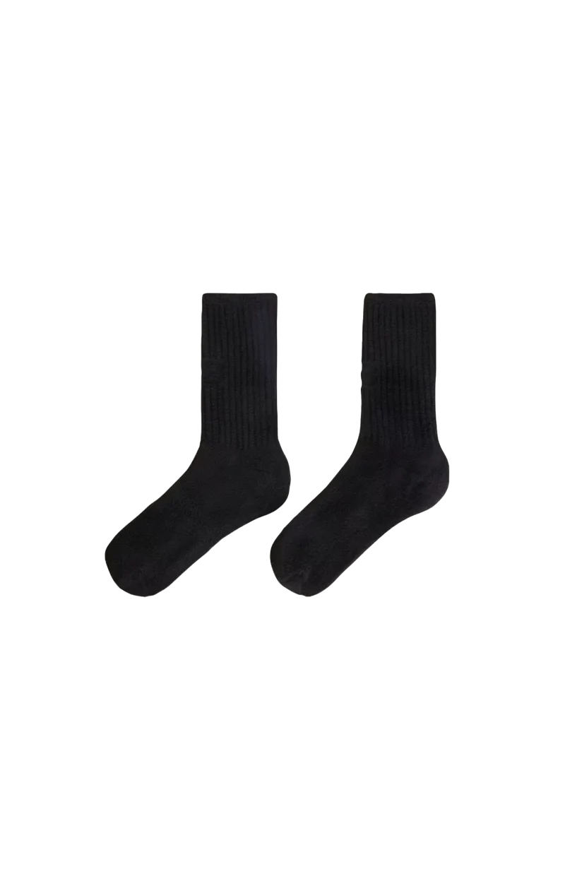 Terry Crew Socks in Black