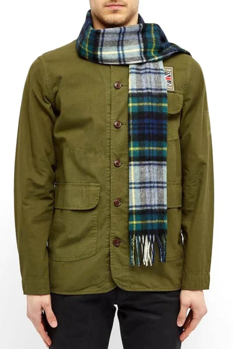 Шал New Check Tartan USC0137 gn11 moss — снимка 2