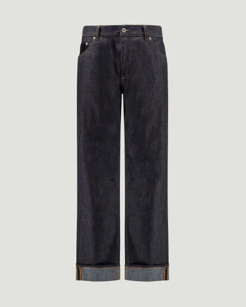 Rinsed Indigo Wide Leg Jeans