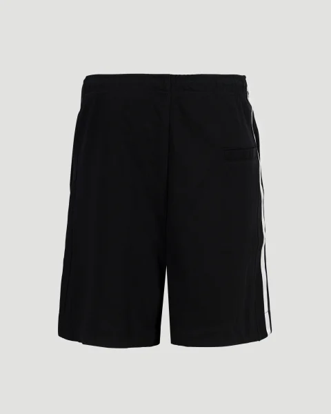 French Terry Cutline Shorts in Black — снимка 4