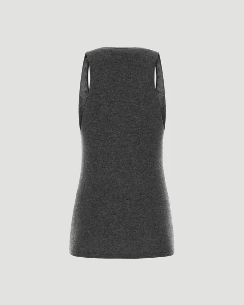 Grey Cashmere Tank Top — снимка 2