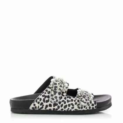 Дамски Равни Чехли MODA IN PELLE – 25041OPAAL WHITE BLACK 62