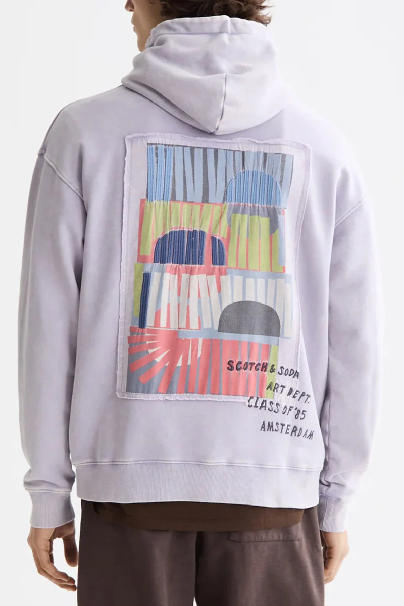 Суичър Relaxed-Fit Artwork Hoodie 181707 500 languid lavender — снимка 2