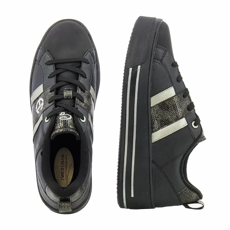 Дамски Сникърс ENRICO COVERI – ECW224237/02 -BLACK — снимка 5