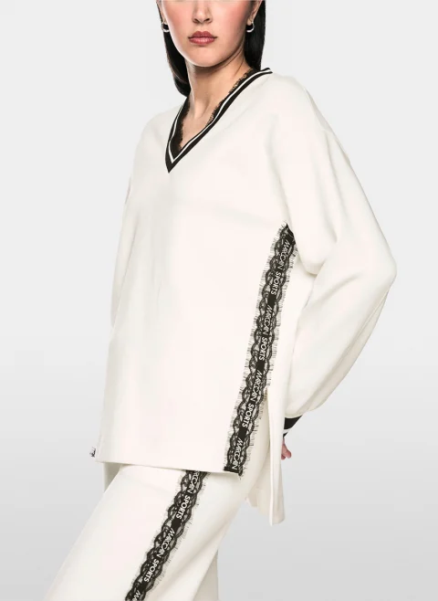 Суитшърт с дантела Marc Cain Sports — снимка 2