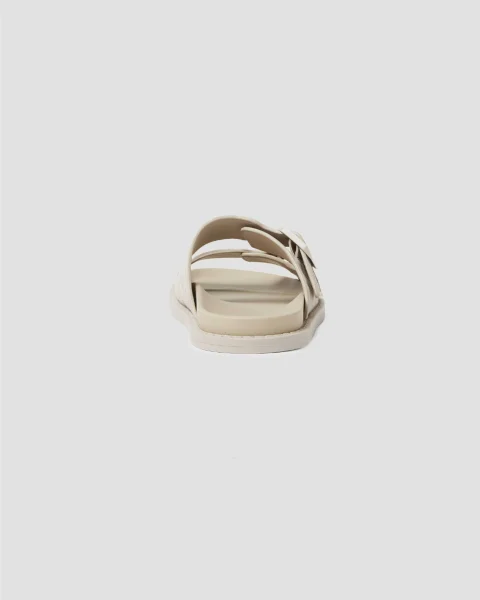 Beige Nubuck Leather Sandals — снимка 3
