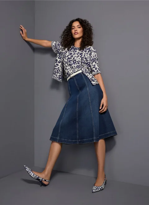 Топ от фино плетиво 'Leopard' Marc Cain Collections — снимка 7