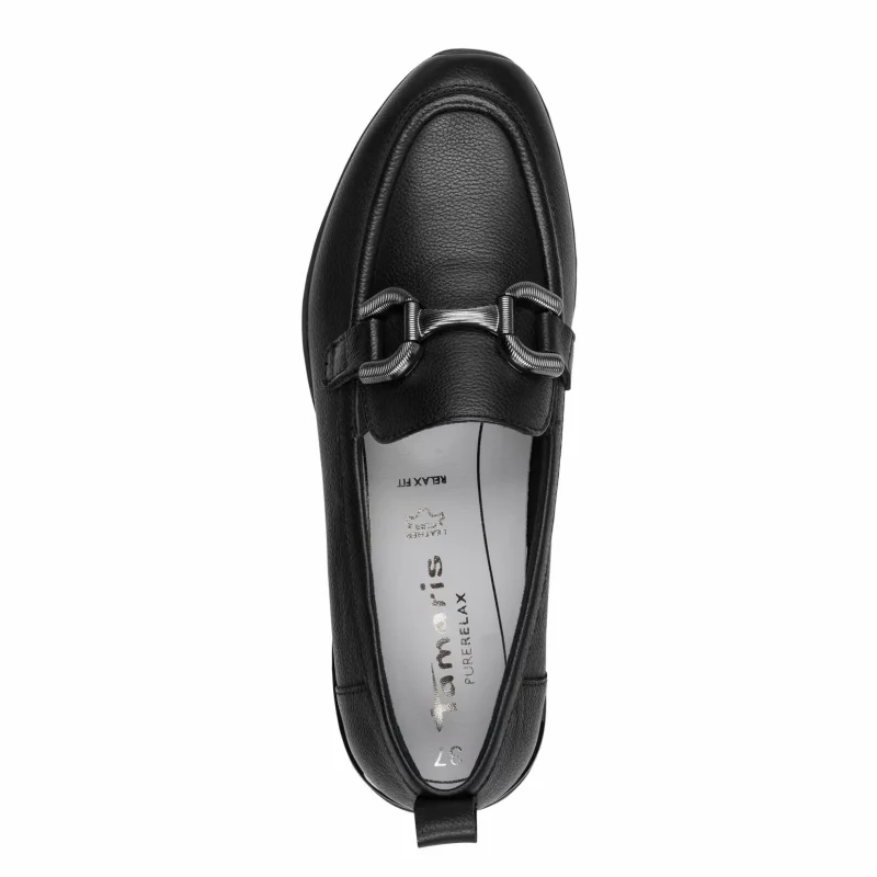 Дамски Лоуфър TAMARIS – 1-24711-42-003 BLACK LEATHER — снимка 5