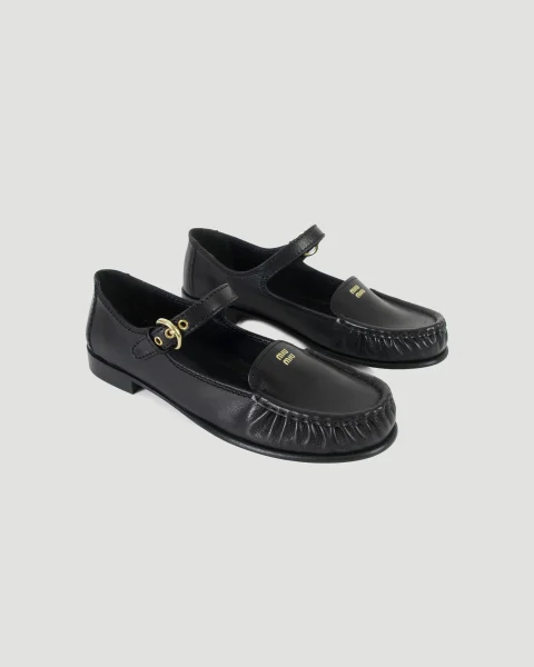 Leather Loafers with Strap — снимка 2