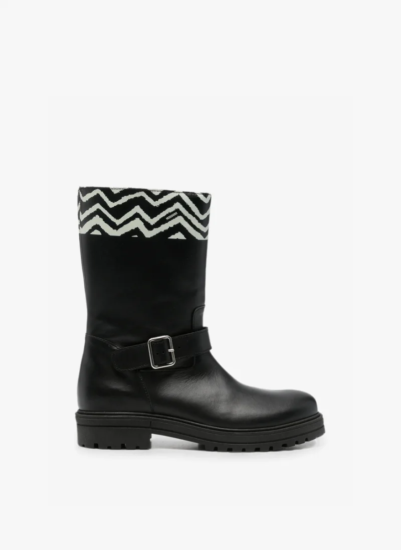 Кожени ботуши със 'zig-zag' мотив Missoni Kids