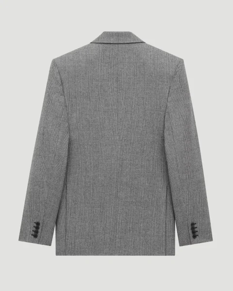 Jacket in Prince of Wales Wool Flannel — снимка 2