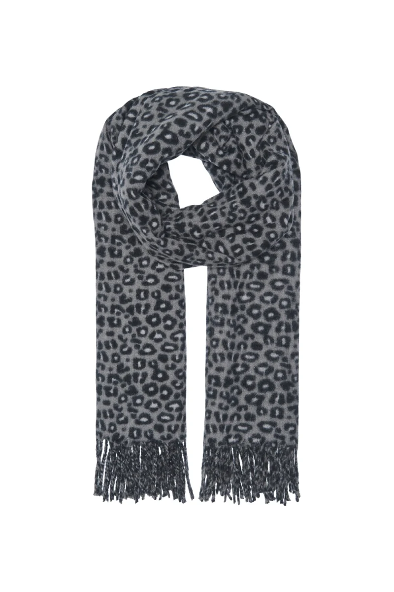 Шал Onljosephine Animal Print 15376280 BS000088 dark grey melange