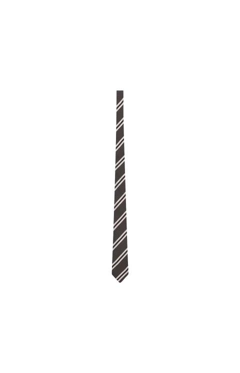 Striped Tie in Silk Jacquard