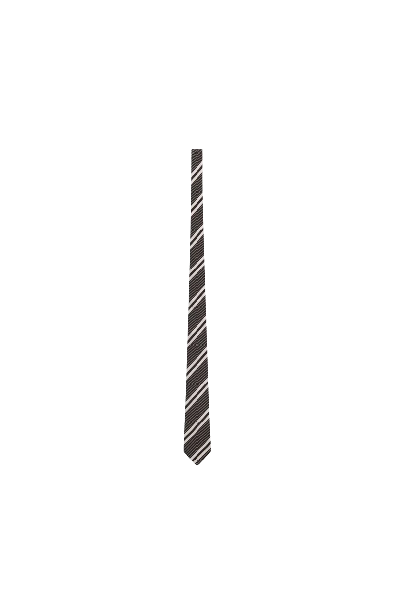Striped Tie in Silk Jacquard