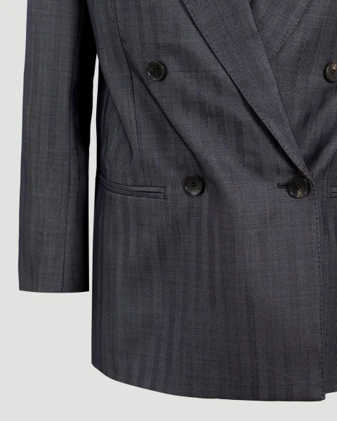 Pinstripe Blazer in Grey — снимка 3