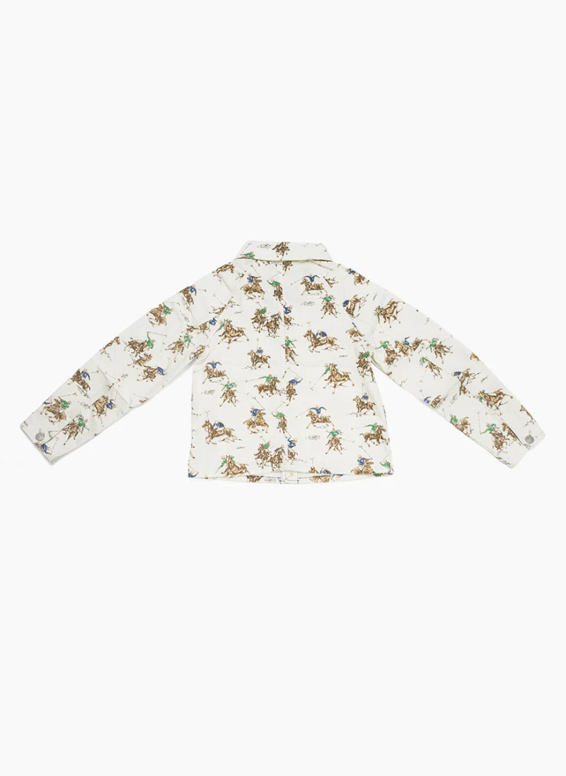 Яке от деним с принт Ralph Lauren Kids 7-16 — снимка 2